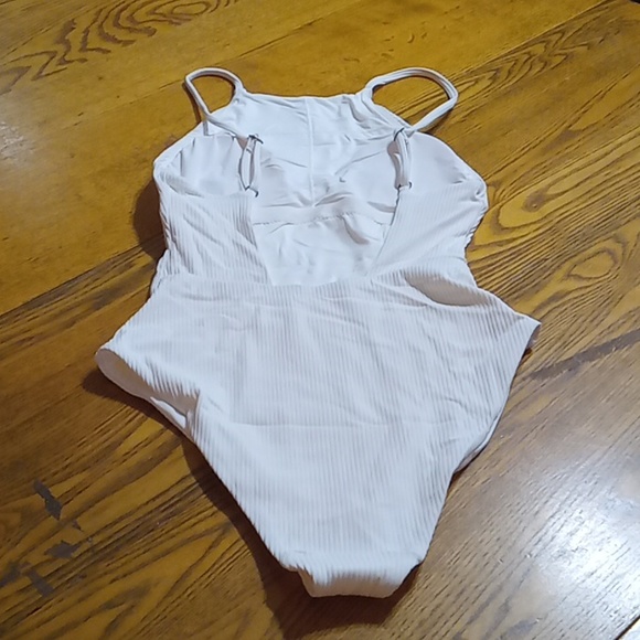 Andie Womens Bathing Suit LARGE ASBURY Cream Coconut Swimwear One Piece Swim NEW - Picture 2 of 8